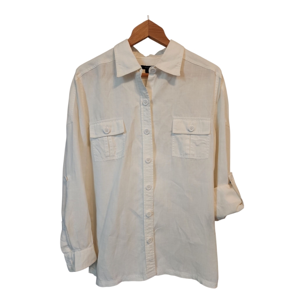 Westbound Cream Casual Button Down Shirt